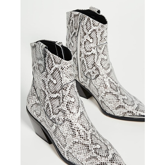 Gorgeous Villa Rouge Snake Embossed Booties - Picture 3 of 6